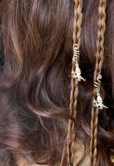 Flying Dragon Hair Spiral Charms Braids Twist Clip Set of 2 Fantasy