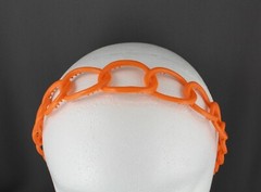 Orange headband chain link plastic 1.25″ wide headband hair band accessory
