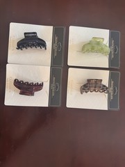 Lot Of 4 The French Atelier Cellulose Acetate Yoga Claw Clips Hair Accessories