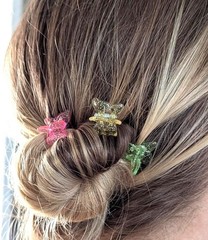 Glitter Mini Butterfly Hair Clips, Sparkly Colorful Hair Accessories for Girl…