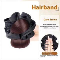 Low Bun Wig Hair Clip-In Messy Bun Hairpiece Straight Hair Extension For Effortl