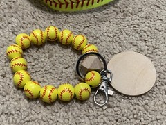 Softball Accessory Set of 2 Hair Band & Keychain New Without Tags