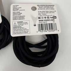Scunci Hair Elastics Bands Black No Damage Stretch All Hair Types 10 Pc Lot of 2