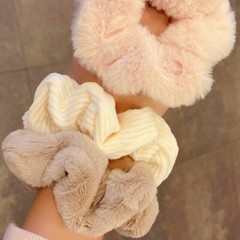 7x Velvet Plush Hair Scrunchies Elastic Hair Rope Ties Ponytail Holder Headband
