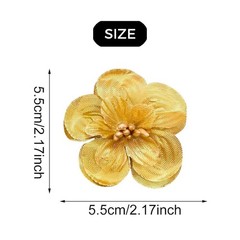 10 Pieces of Gold Flower Hair Clips for Women, 1 Count (Pack 1), mixcolor