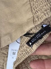 Zara Beige Fabric Flower Top Women