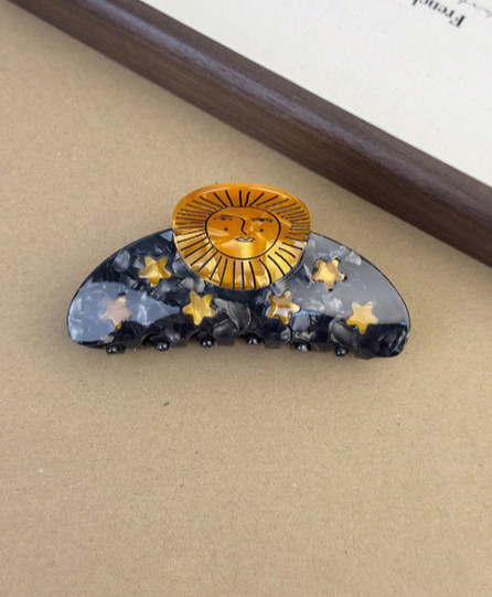 Sun stars night sky hair claw