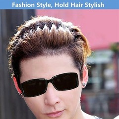 Metal Hair Headband Wave Style Hoop Band Comb Sports Hairband for Men Women