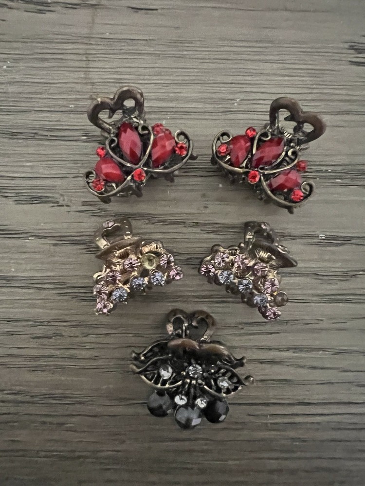 Vintage Style Hair Clips Set of 5 Nice Designs