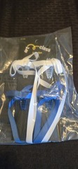 Art Class Hair Ribbon Jaw Clips 4-Pack Blue & White Bow Hair Accessories ⭐