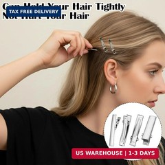 150 Pcs Alligator Hair Clips, 1.26 Inch/ 3.2 cm Silver Metal Hair Bow Clips Flat