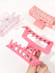 3PCS Matte Square Hair Claw Clips Strong Hold Large Hair Clips for Women