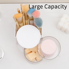 FABROK 2-Layer Clear Hair Accessories Organizer with 2-Layer, White
