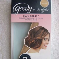 Goody Simple Styles Hair Faux Bob Kit 3 Easy Steps 10 Bobby Pins Blonde Light