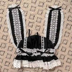 NEW Rococo Victorian Classic Lolita Bunny Ears Bonnet night Cap 🐰