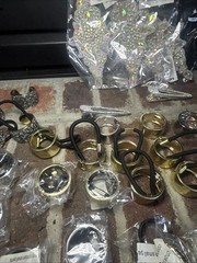 Dance Ponytail Holder Cuff Lot Faux Gold, Silver, Sparkles, 50 Pieces, Some New
