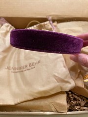 NWT Jennifer Behr Velvet Leather Headwrap – Mulberry