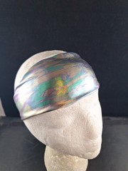 Vtg Y2K Rainbow Shimmer Style 6 Qty Elastic Headband Lot Festival Boho Hippy *4