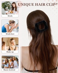 Flat Hair Clips for Women,6 Pcs 1 Count (Pack of 6), Glossy Leopard Print 2