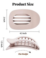 6 PCS Flat Hair Clips for Women – French Medium Medium, Matte coffee color