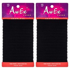 Extra Large,7 inches (180 mm),Seamless Hair Bands,30 PCS, No Break,Long Hair …