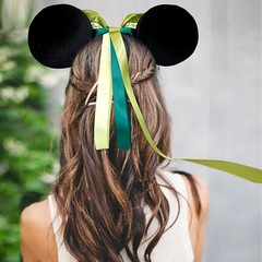 Disney* Parks Limited Frozen Anna Fantasy Springs Green Minnie Ears Headband NWT