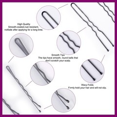 85 Pcs 24 Inch Hair Net Kit for Women, Invisible Elastic Hair Nets w/ Hair Pins