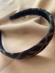 Fendi Zucca Headband Brown Black Canvas Hair Accessory No box Unisex