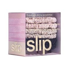 Slip Skinny Silk Scrunchies Set of 6 Mulberry Silk Hair Ties Multi Color