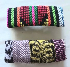 Boho Hippie Hair Barrettes – Handmade Colorful Ethnic Guatemalan Cotton Set Of 2