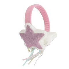 Sparkly Stars 2-Piece Youth Pink Plush Ear Muffs & Gloves Set