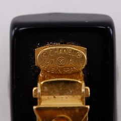 CHANEL COCO Mark Valletta Chain motif vintage Black / gold plastic Women