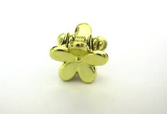 Micro mini extra tiny metalic colored flower acrylic hair claw clip