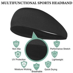 Mens Women Sweat Sweatband Headband Yoga Gym Running Stretch Sports Head Band