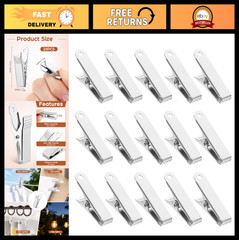 20pcs Mini Metal Alligator Clips – Spring Clamps for Crafts, DIY, Photos, Curtai