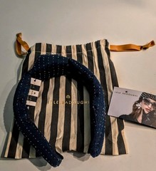 Lele Sadoughi Rainbow Denim Signature Knotted Headband New with Tags os