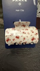Parke x Target~Cream Floral Claw Clip~IN HAND~NWT