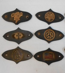 Large Hand Crafted Leather Stick Hair Barrette, Ponytail – Many Motifs, Designs