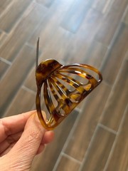 France Luxe Large Cutout Nest Claw Hair Clip Jaw Caramel Brown