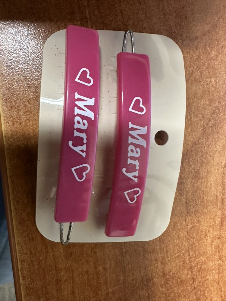 LAST CHANCE – CLEARANCE-FREE SHIPPING-Mary, Mary-Pink Heart Hair Barrettes