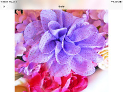 Purple Hair Bow Barrettes Jewelry Pin Chiffon Sparkling Flower Ruffle Women Girl