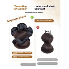 Low Bun Wig Hair Clip-In Messy Bun Hairpiece Straight Hair Extension For Effortl