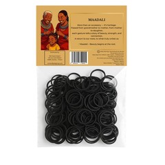 300x Small Black Natural Rubber Bands Strong Durable Thick Curly Afro Hair Ties