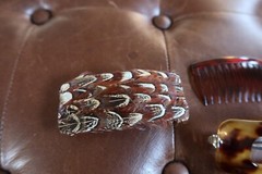France Luxe Lot of 10 $140+ brown feather and other barrettes incl 1 comb