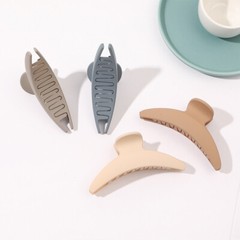 Scrub Big Clip Korean Crescent Moon Shaped Geometric Solid Color Matte Hairpins