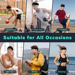 Sweatbands Sports Headband for Men & Women – Terry Cloth Moisture-Wicking Sports