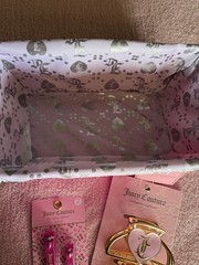 Juicy couture home gold hair clips nail clippers and basket set