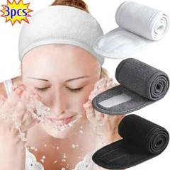 3pcs Women New Adjustable SPA Facial Headbands Hair Bands for Face Washing Bath