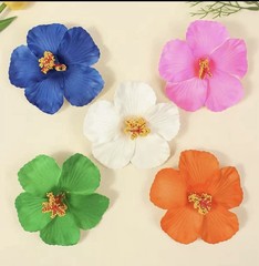 Fabric Purple Flower Hair Clip Solid Pattern Casual Accessory All Hair Types