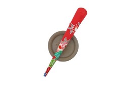 Kawaii Red Girls Kimono Hair Clip 130mm Long Metal Upcycled Silk Hair Stick